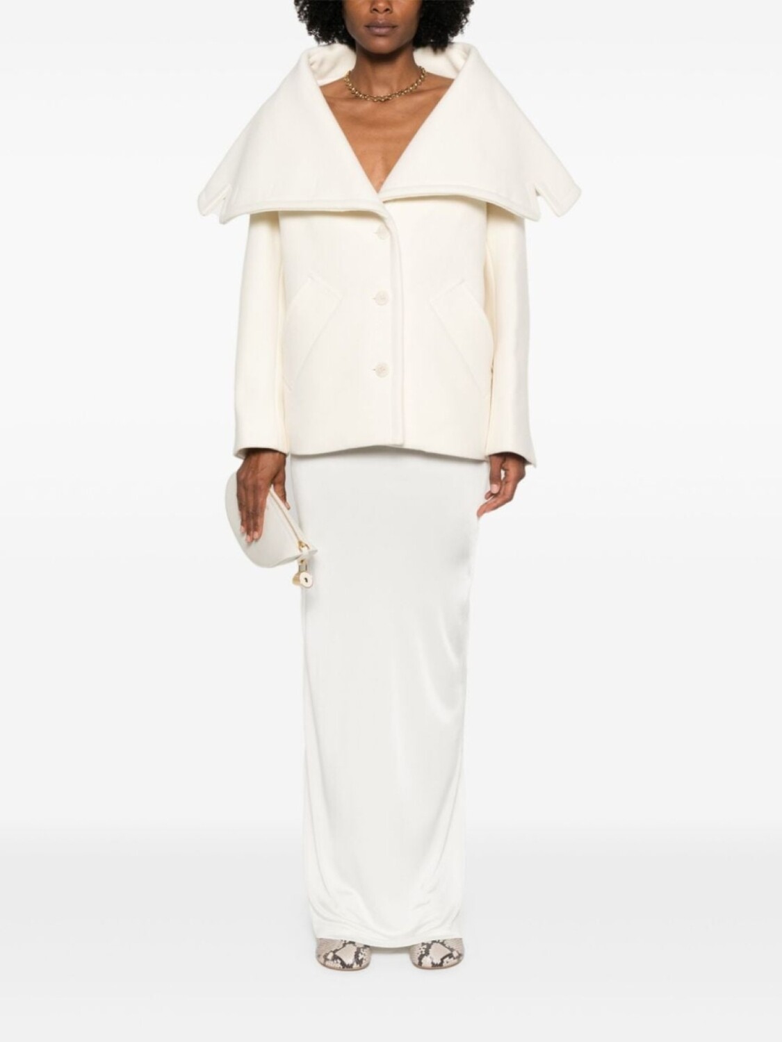 Jacquemus куртка Le Caban Caruso, белый — фото 2