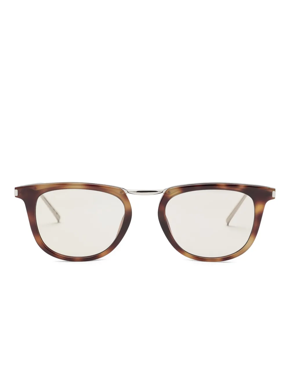 

Солнцезащитные очки черепаховой расцветки Saint Laurent Eyewear, коричневый