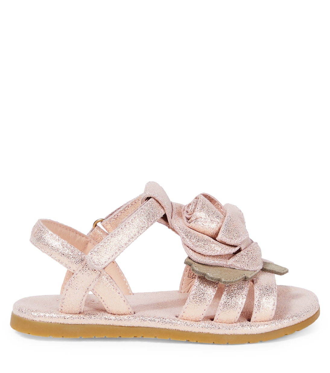 Блестящие кожаные сандалии Fiyola Donsje, Powder Metallic Leather — фото 3
