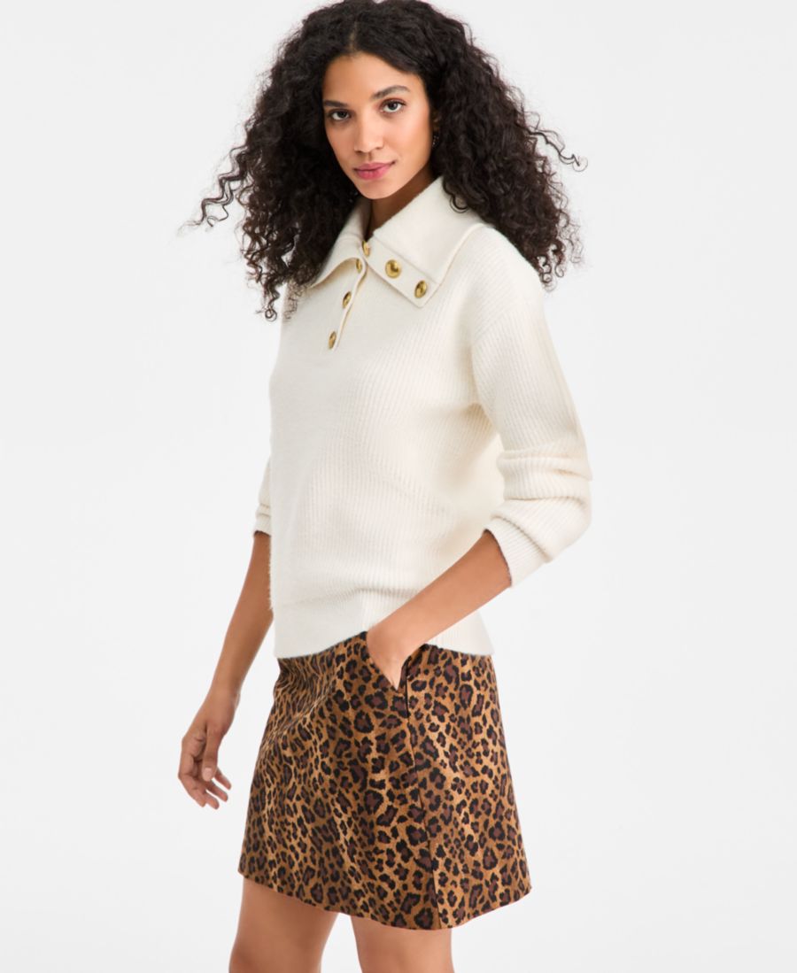 

Женский пуловер с воротником и пуговицами On 34th, Winter Ivory