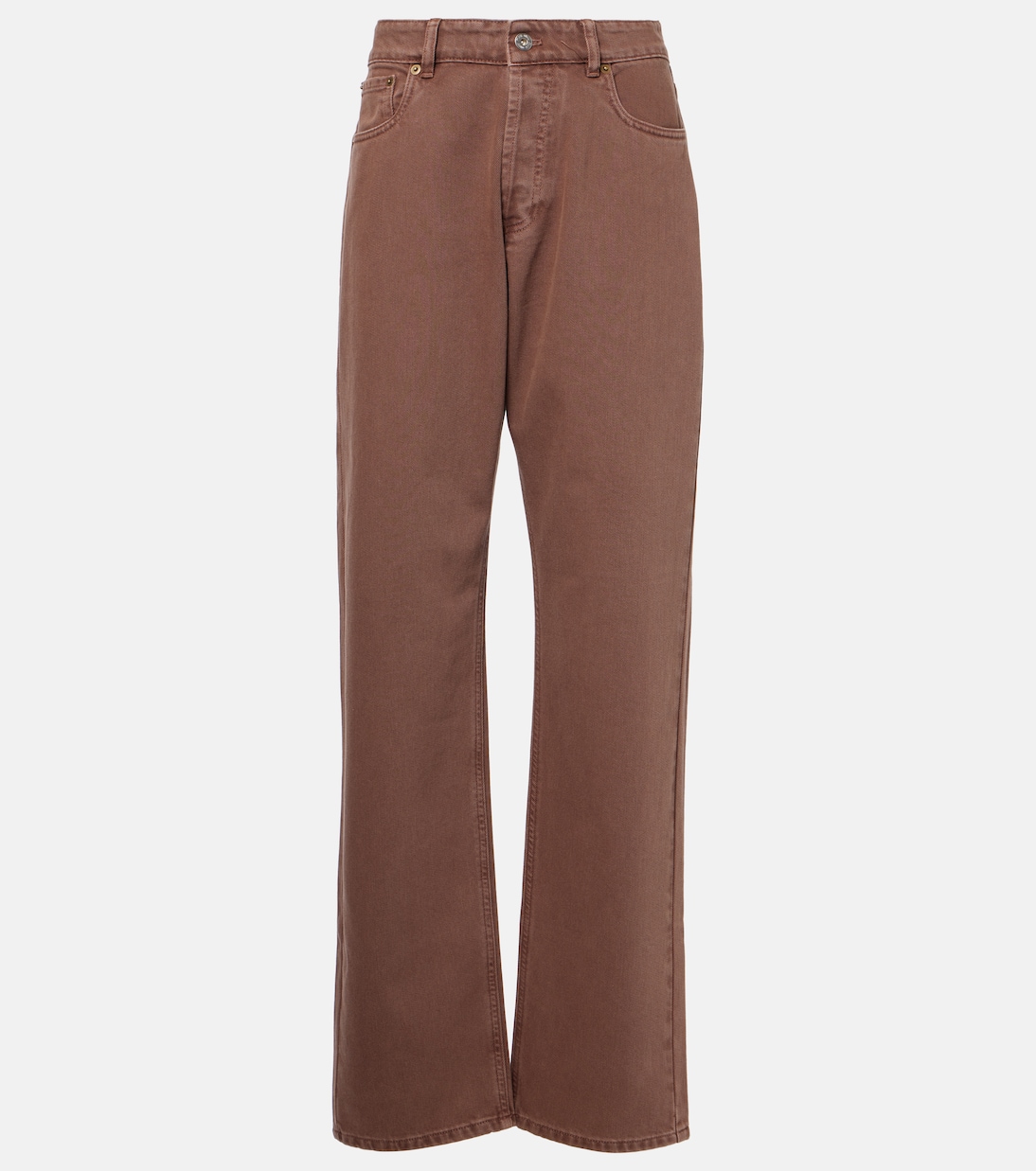 

Лого джинсы с широкими штанинами Miu Miu, Marron