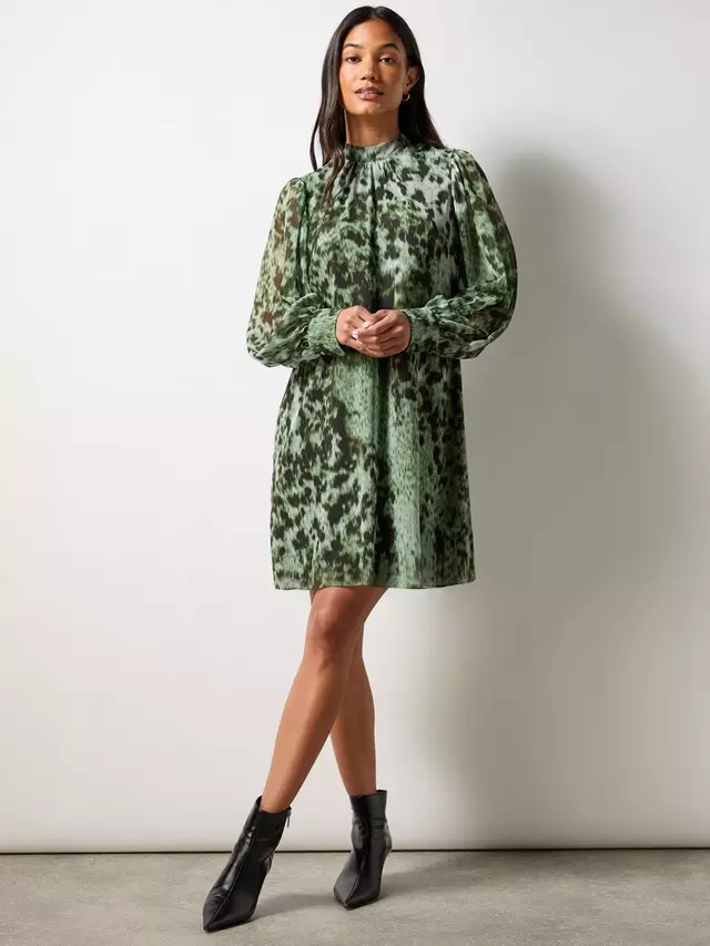 

Платье Ro&Zo Petite Leopard Print High Neck, цвет green/multi