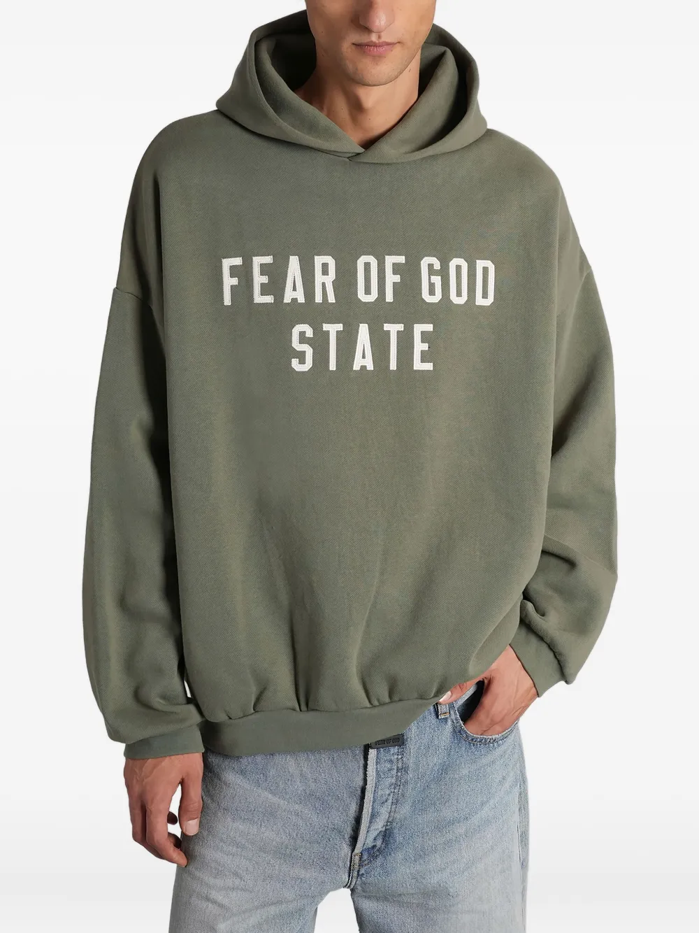 

Худи с логотипом Fear Of God Essentials, зеленый