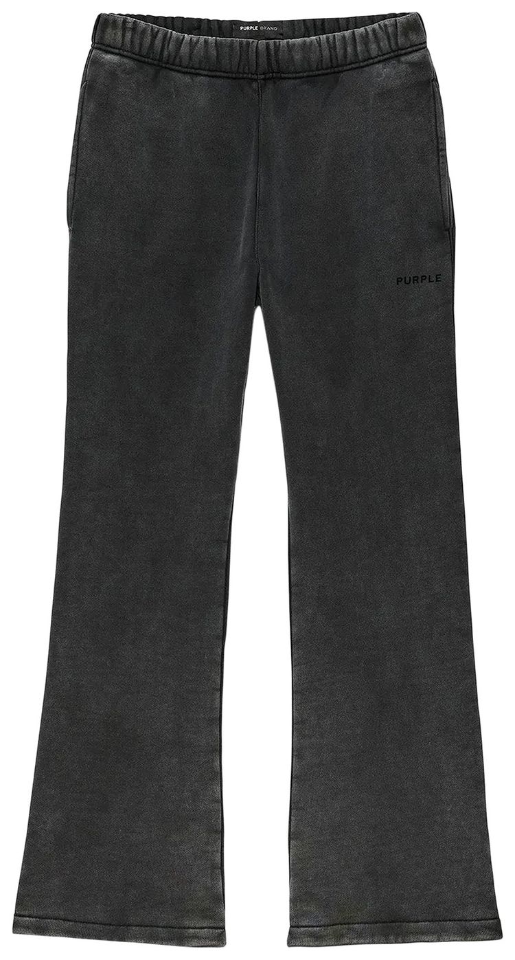 

Расклешенные флисовые брюки PURPLE BRAND, черные