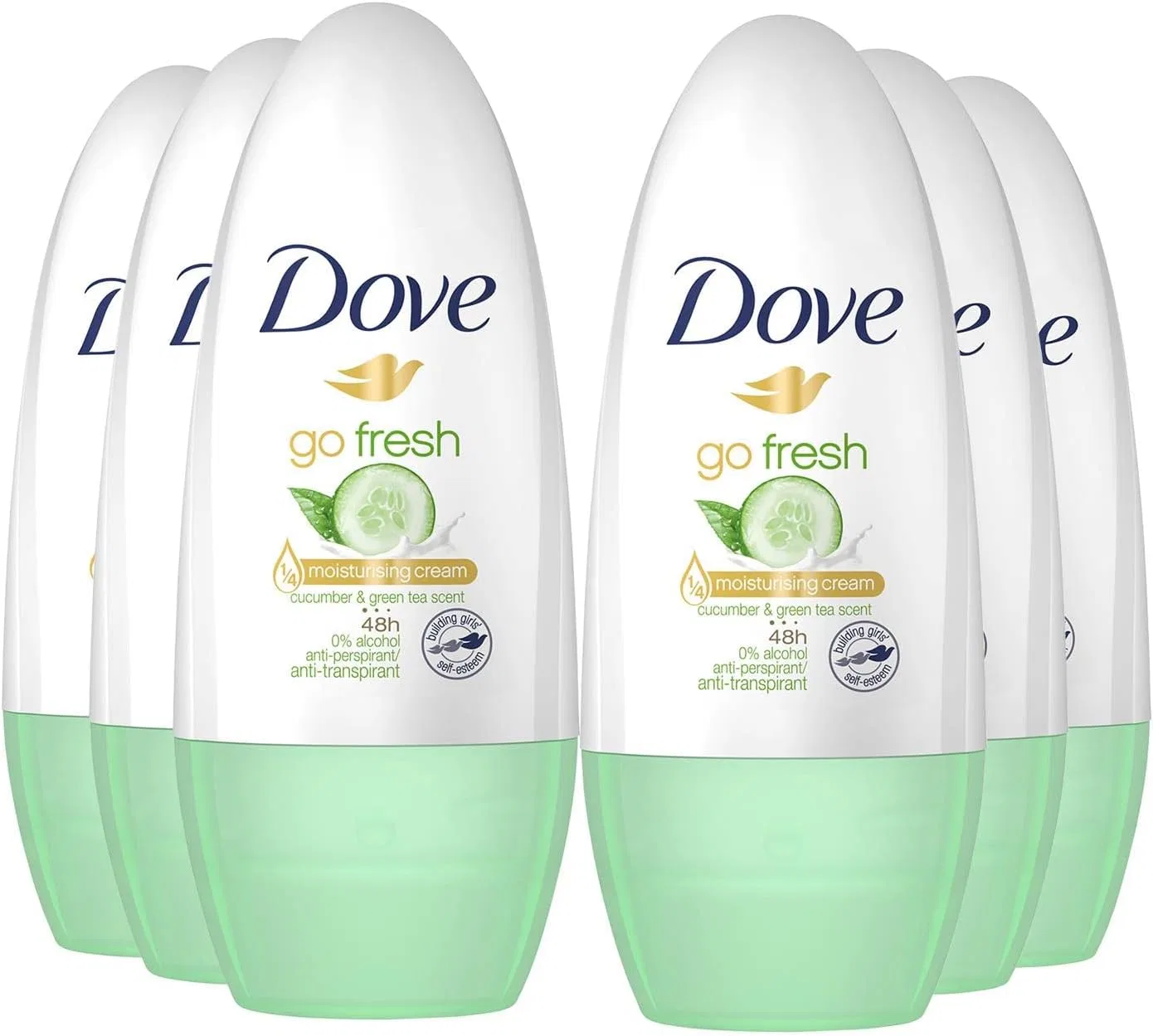 Дезодорант-ролик «Огурец и зеленый чай» 6 шт. по 50 мл от Dove Go Fresh Dove