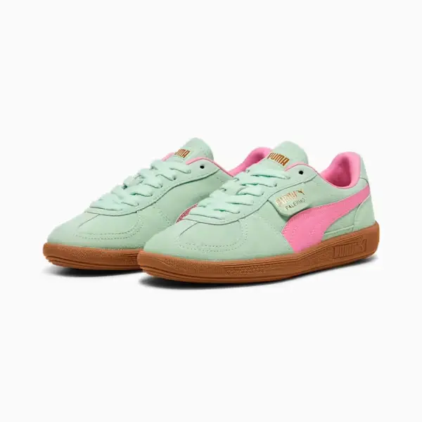 

Детские кроссовки Puma Palermo 397271-02, мятно-розовые, кожаные, повседневная обувь RHS4091