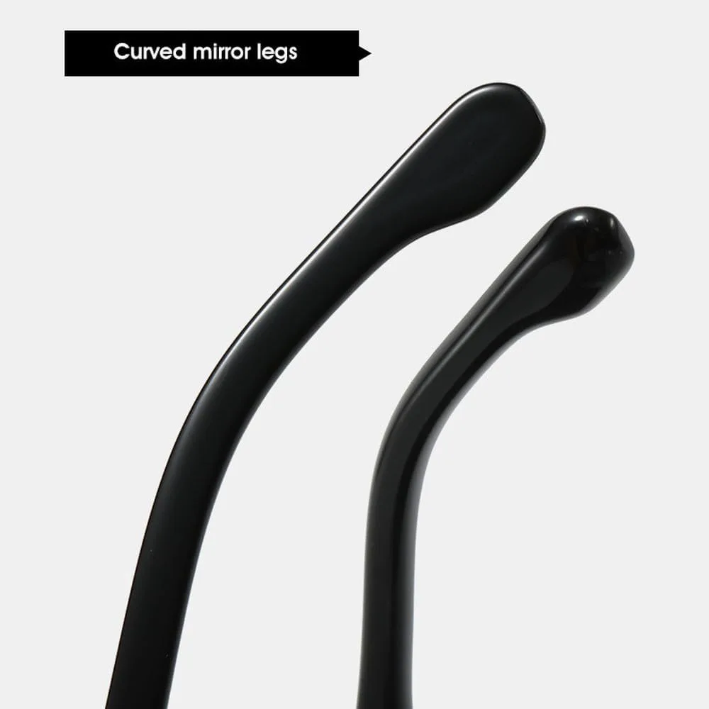 

Классические цельные солнцезащитные очки для мужчин, с плоской верхней частью, для женщин, в большой оправе, черные, с защитой от УФ-излучения UV400 TKKTLLT, White