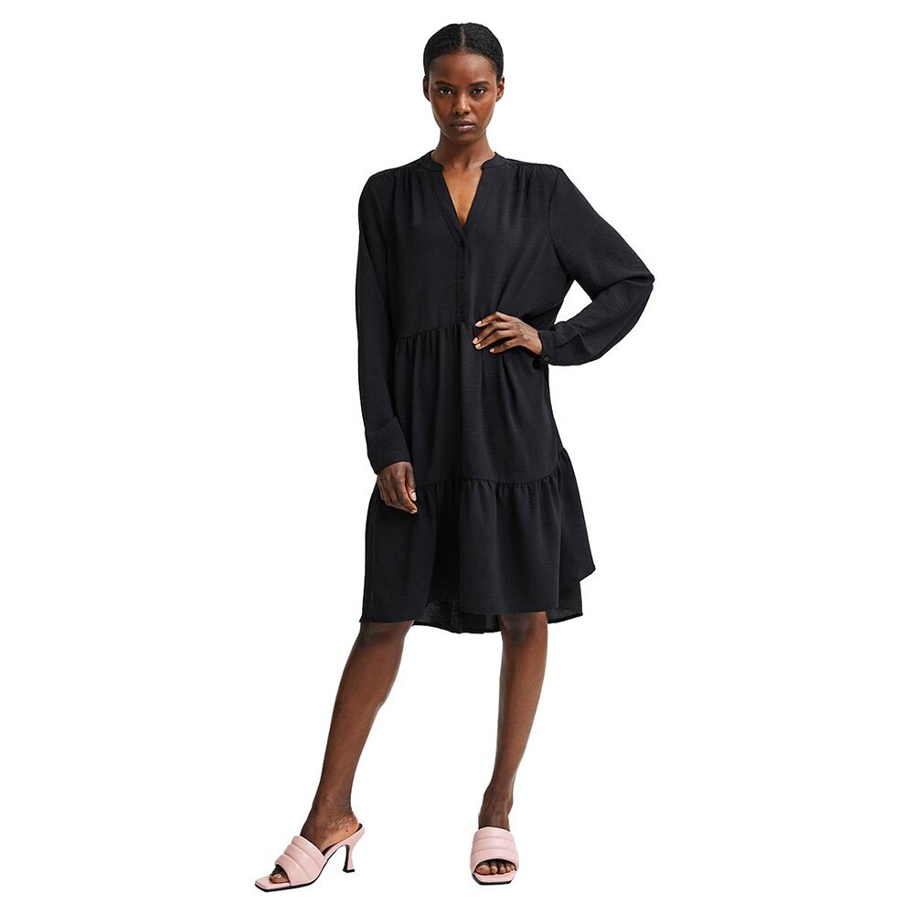 

Короткое платье Selected Mivia Long Sleeve, черный