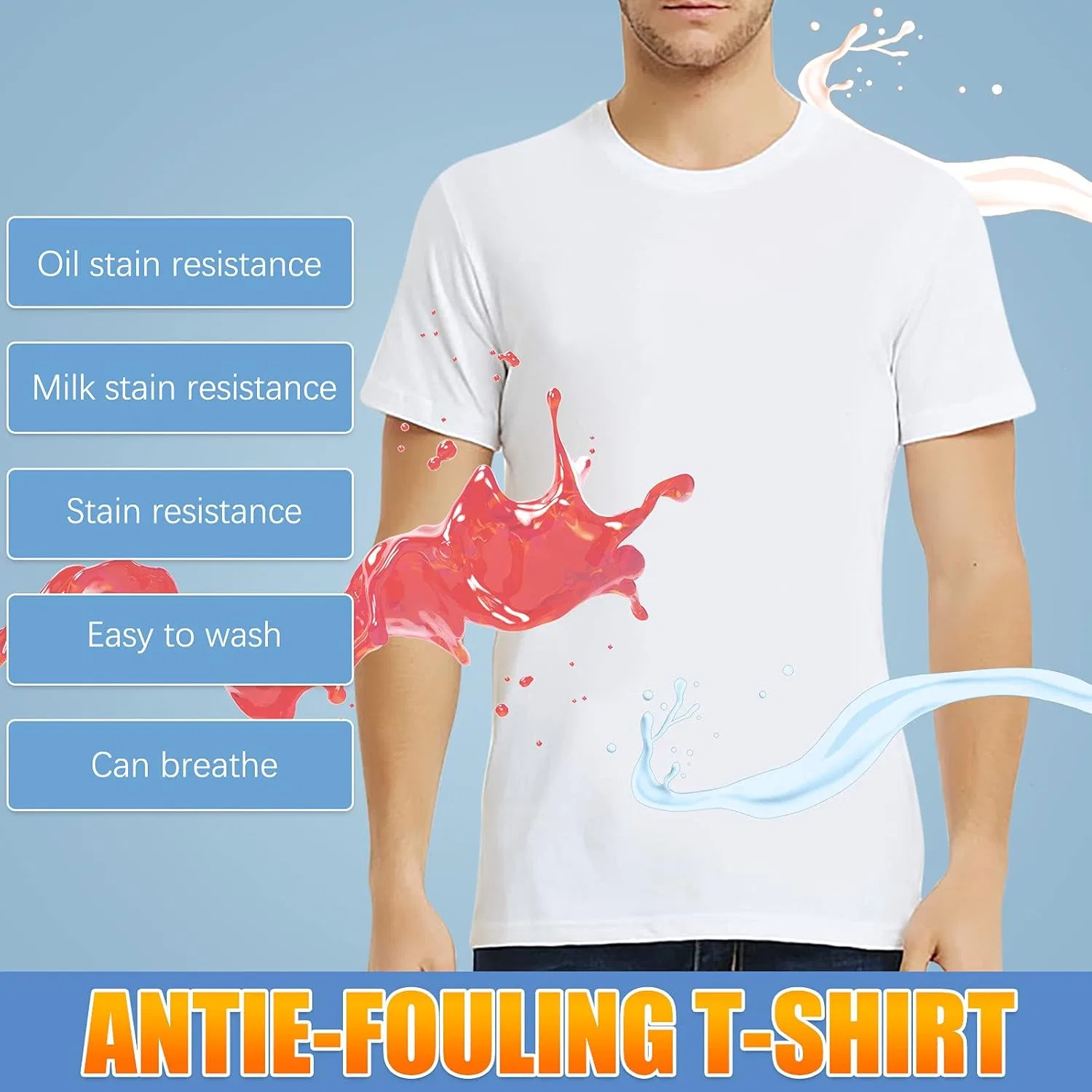 Футболка мужская, дышащая, быстросохнущая, солнцезащитная, Active Shirts, белый-1 — фото 3