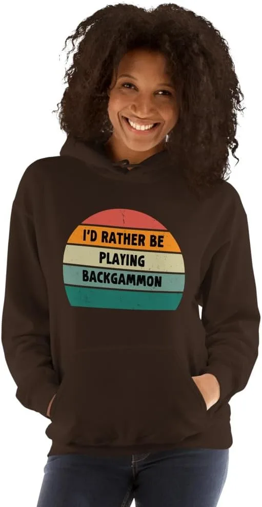 Толстовка для настольных игр | I'd Rather Be Playing Backgammon унисекс Generic, Dark Chocolate