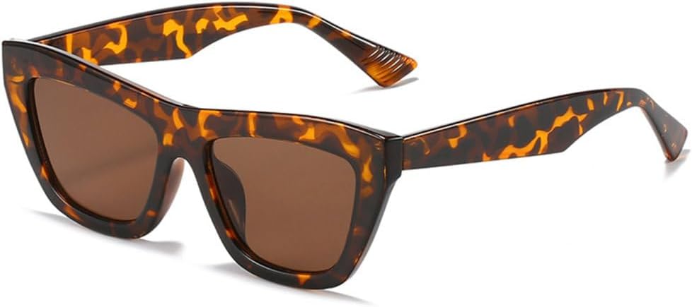 

Солнцезащитные очки One Piece Square Green Gradient Cat Eye для женщин, модные элегантные плоские солнцезащитные очки для мужчин, очки с защитой от УФ-излучения UV400 MTZJH, Leopard Tea