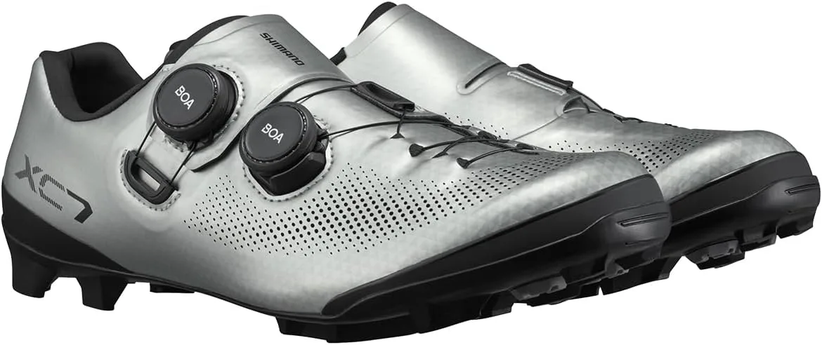 Мужские гоночные внедорожные кроссовки SHIMANO SH-XC703 для соревнований, серебряный — фото 2