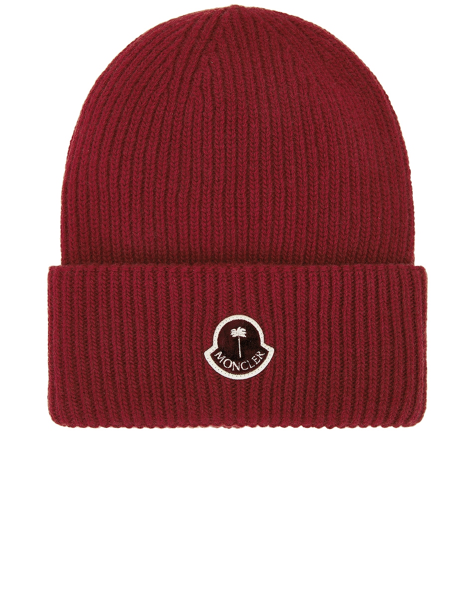 

Шапка-бини из коллаборации с Palm Angels Moncler Genius, красный