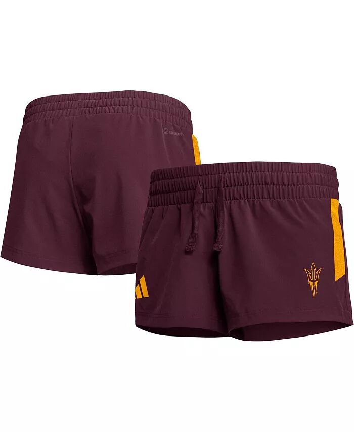

Женские шорты Maroon Arizona State Sun Devils 2023 Sideline для выступлений adidas