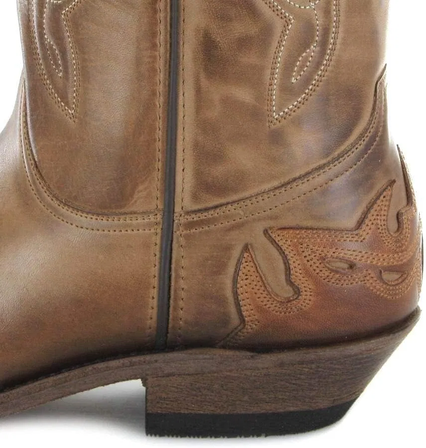 Mayura Boots Ковбойские ботинки Mayura, унисекс, MB017, бежевые, в стиле вестерн, кожаные ботинки, коричневые — фото 4