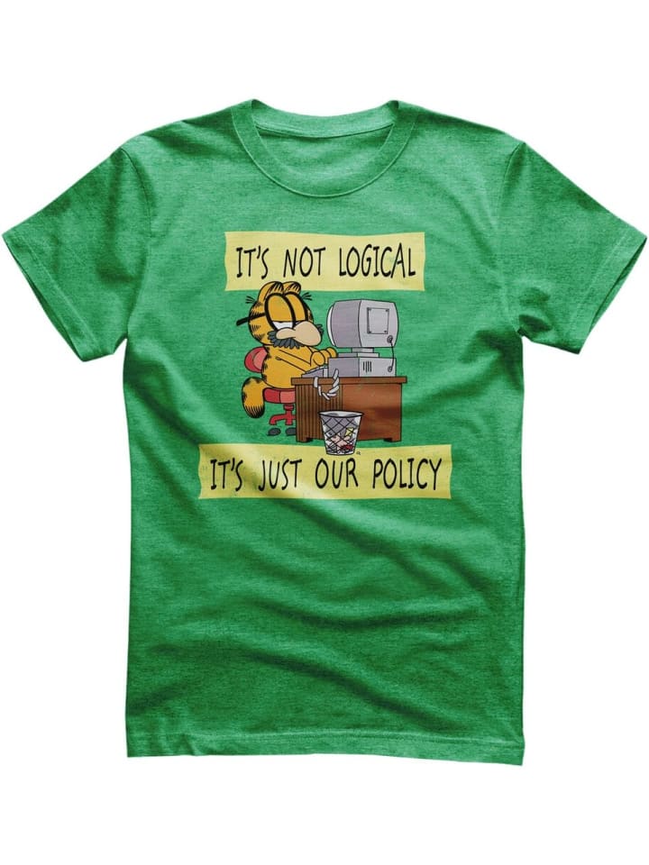 

Футболка Это нелогично, это просто наша политика зеленого цвета Garfield, Зеленый, Футболка Это нелогично, это просто наша политика зеленого цвета Garfield