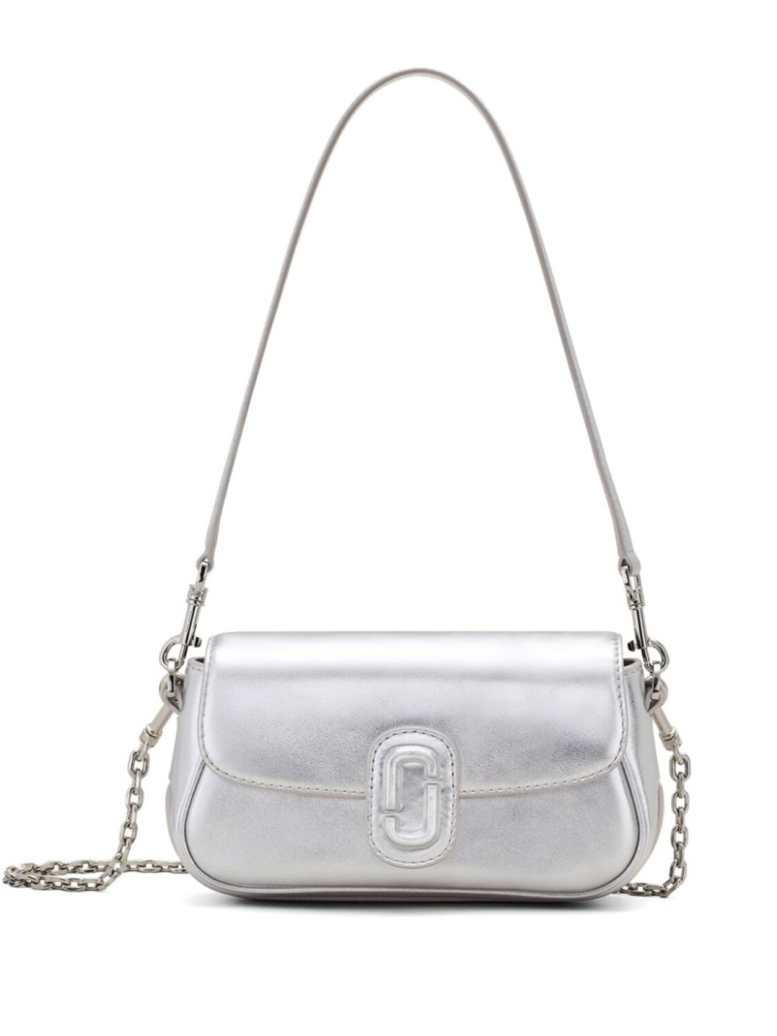 

Marc Jacobs сумка на плечо Metallic Clover, серебристый