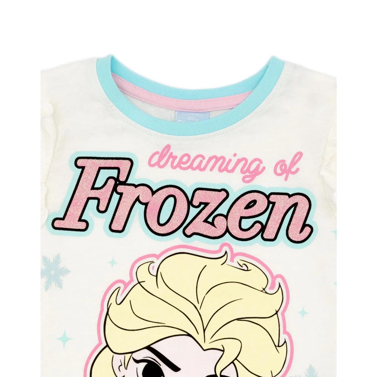 Пижама для девочек с принтом Disney Frozen, хлопок, мультиколор — фото 3