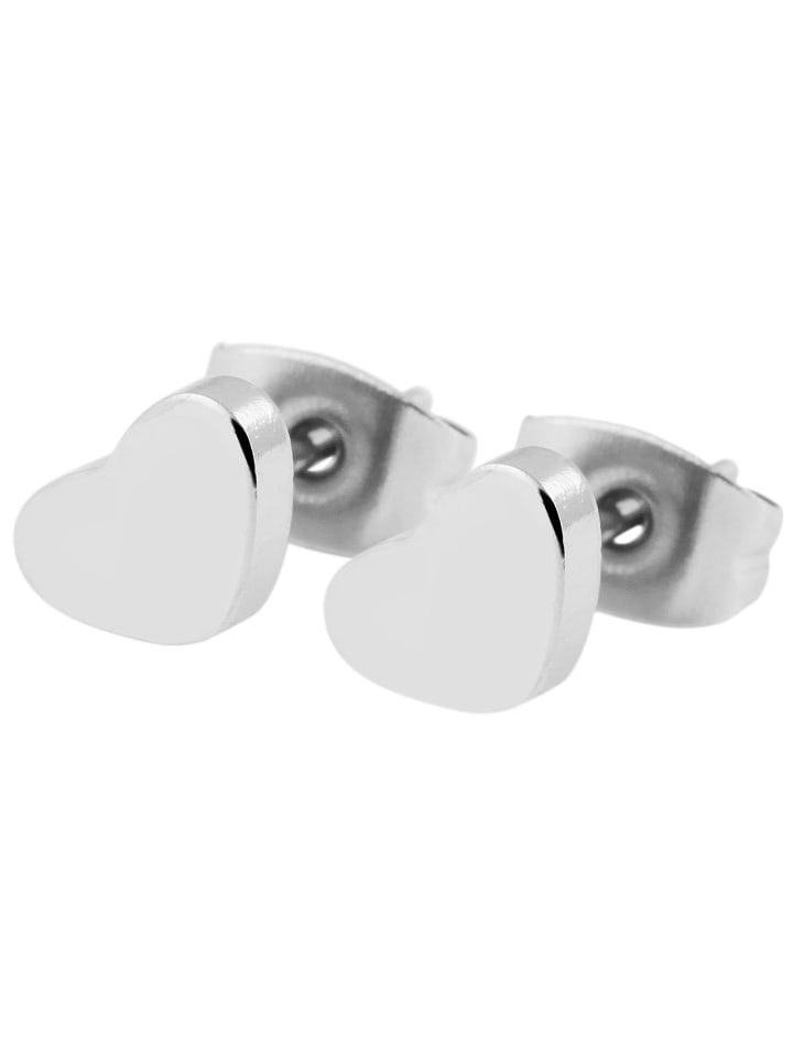 

Adeliás Женские серьги - Серьги-гвоздики из нержавеющей стали серебристого цвета