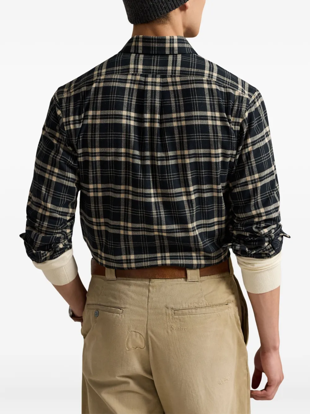 Клетчатая рубашка с длинными рукавами POLO RALPH LAUREN, черный — фото 3