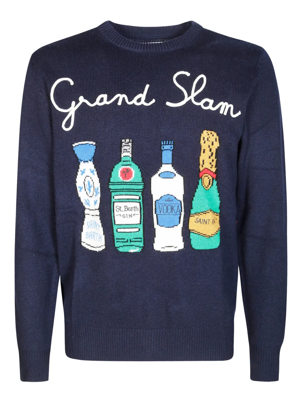 

Свитер с графичным принтом Mc2 Saint Barth, синий