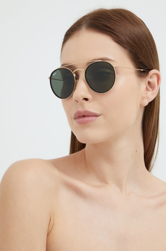 

Очки круглые с двойной перемычкой Ray-Ban, черный