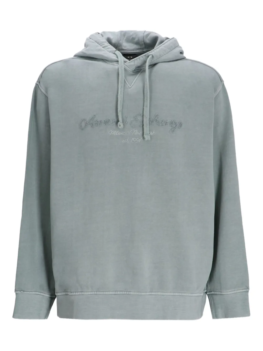 

Худи с вышитым логотипом Armani Exchange, синий