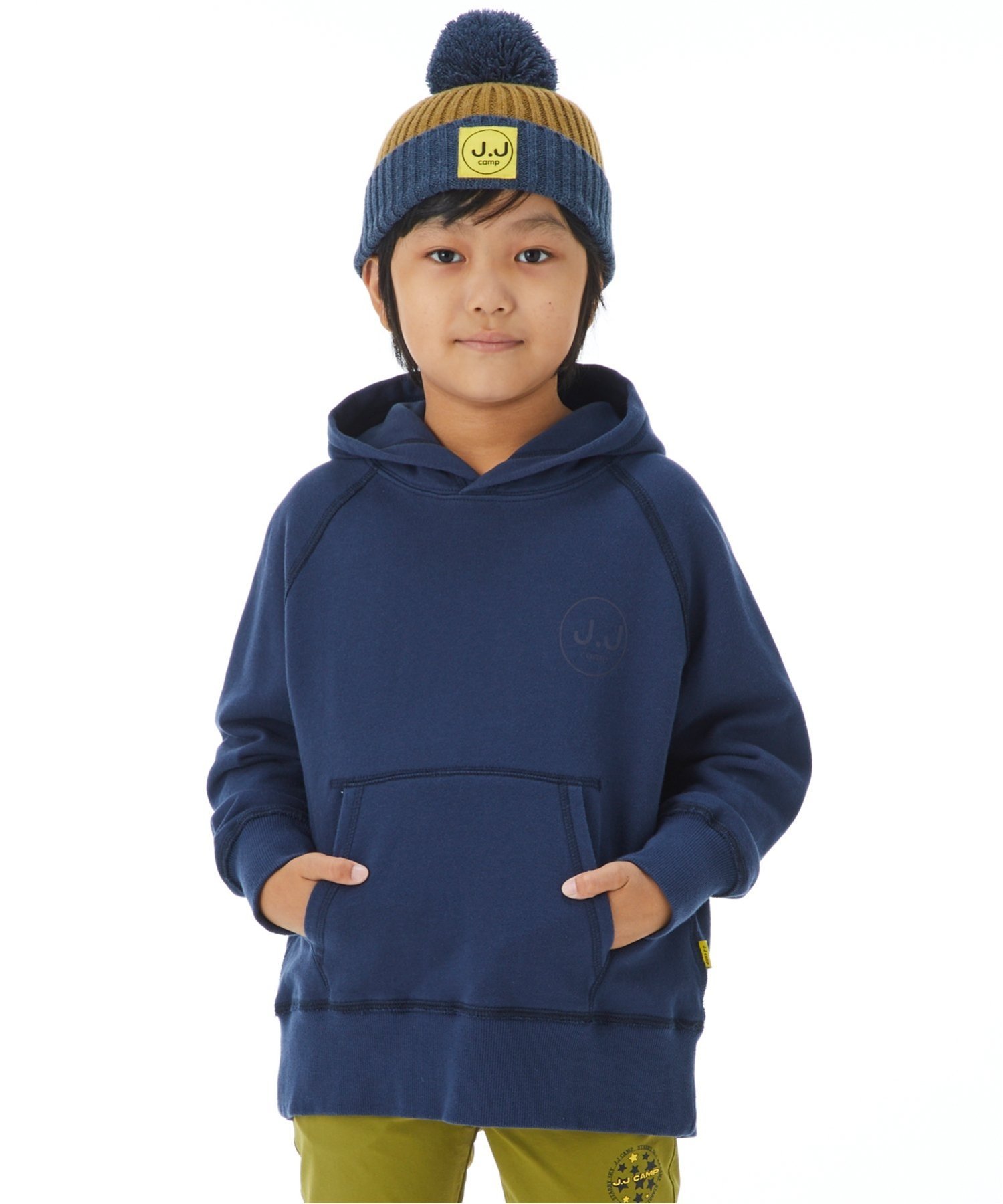 Детская толстовка с капюшоном JJ CAMP/(K) из 100% хлопка с крупным силуэтом. Robe, YOZORA — фото 2