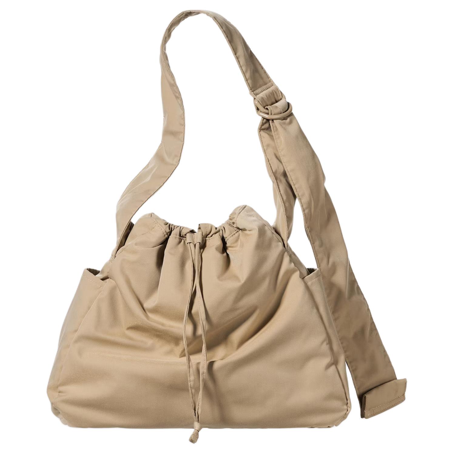 

UNIQLO Полиэстеровая женская сумка через плечо бежевая, Beige