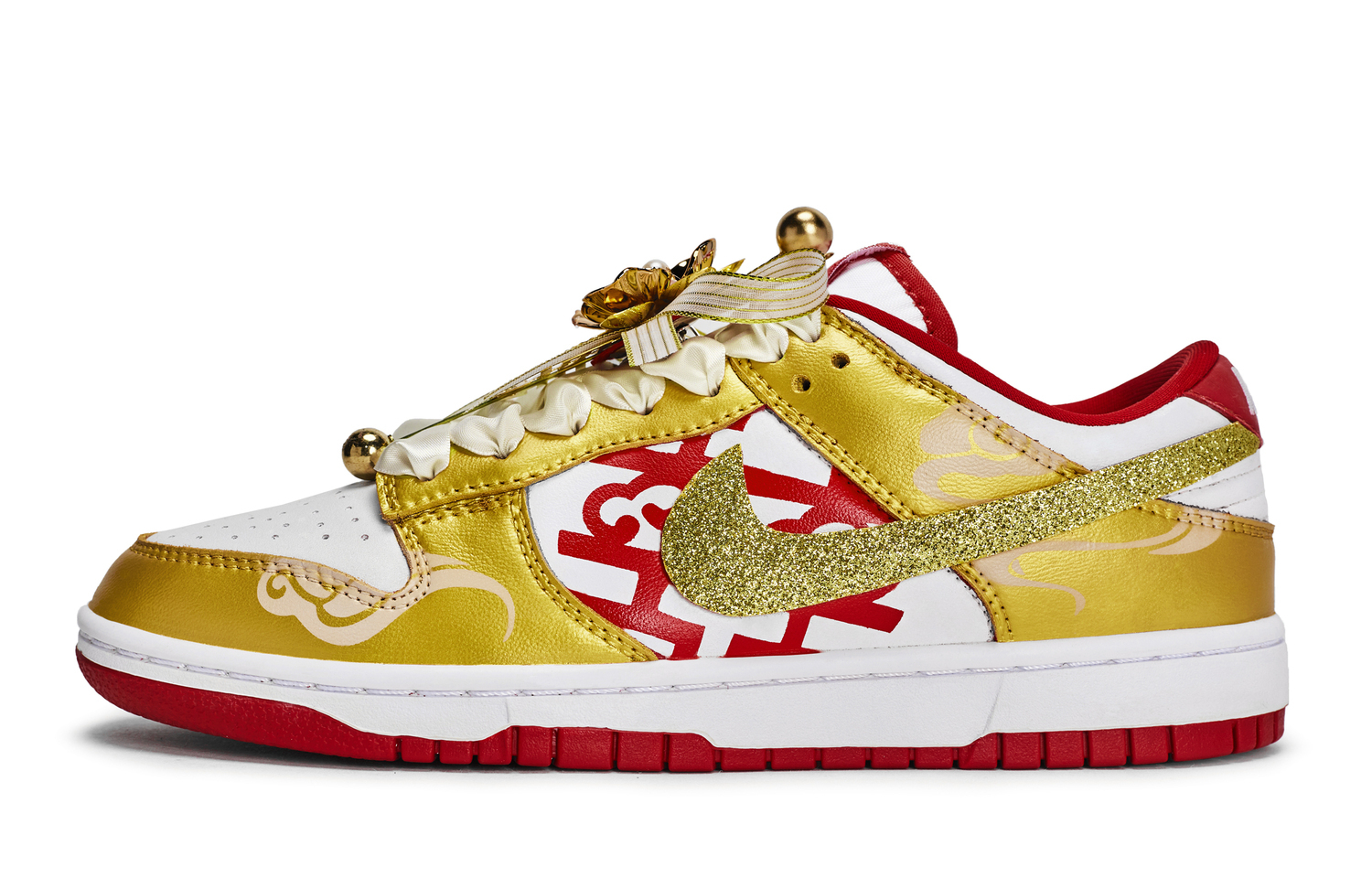 

Dunk устойчивые к истиранию низкие кроссовки для скейтбординга унисекс белый золотой Nike, красный белый золотой