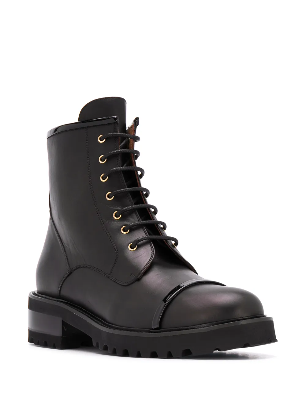Массивные ботинки на шнуровке Malone Souliers, черный — фото 2