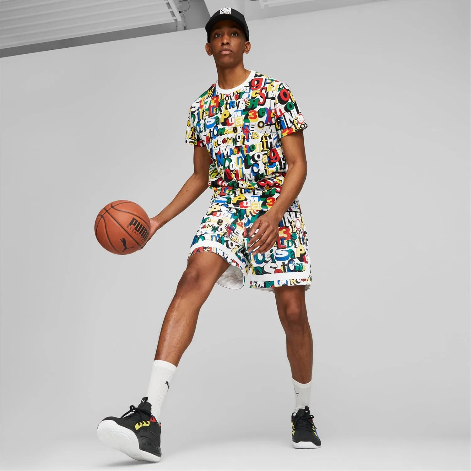 Кроссовки PUMA Unisex Court Rider Chaos Trash Talk Athletics Shoe, Puma Multicoloured Black Pelé Yellow Archive Green Racing Blue Puma White — фото 2
