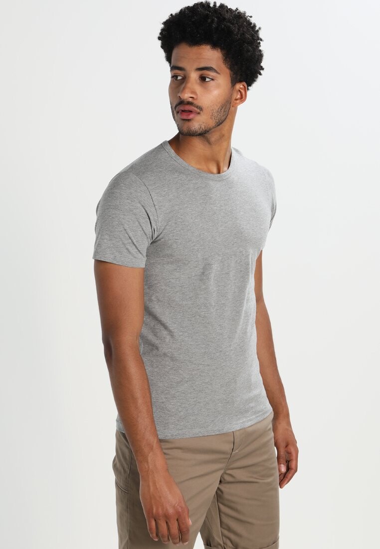 

Футболка базовая NOOS Jack & Jones, светло-серый меланж