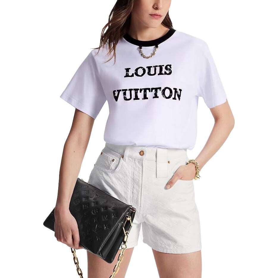 Футболка женская Louis Vuitton с принтом, белый — фото 2