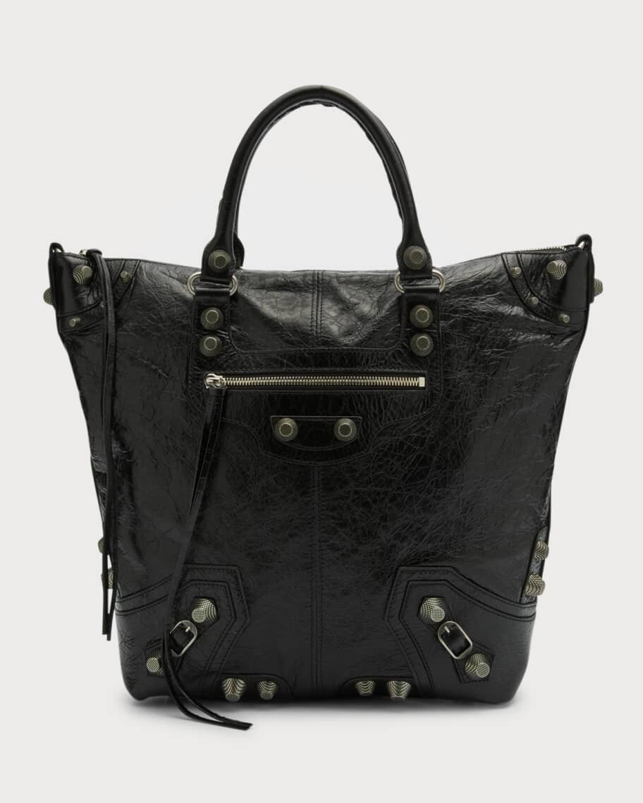 

Мужская большая кожаная сумка Le Cagole среднего размера Balenciaga