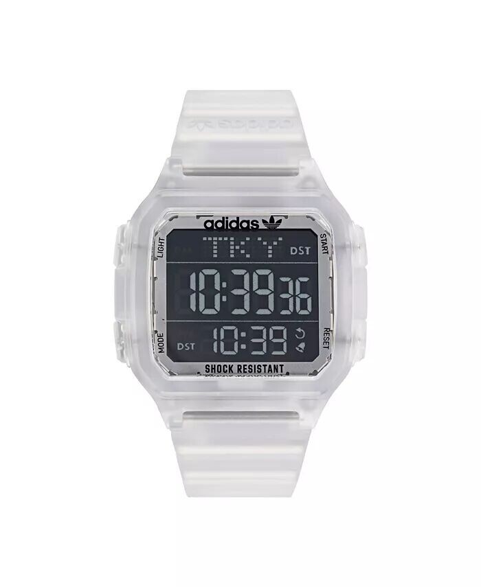 

Часы унисекс Gmt Digital One Gmt с прозрачным полимерным ремешком, 47 мм adidas