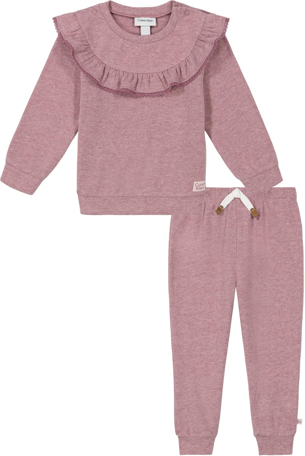 

Комплект из двух модных брюк Calvin Klein для девочек, Wishfull Mauve