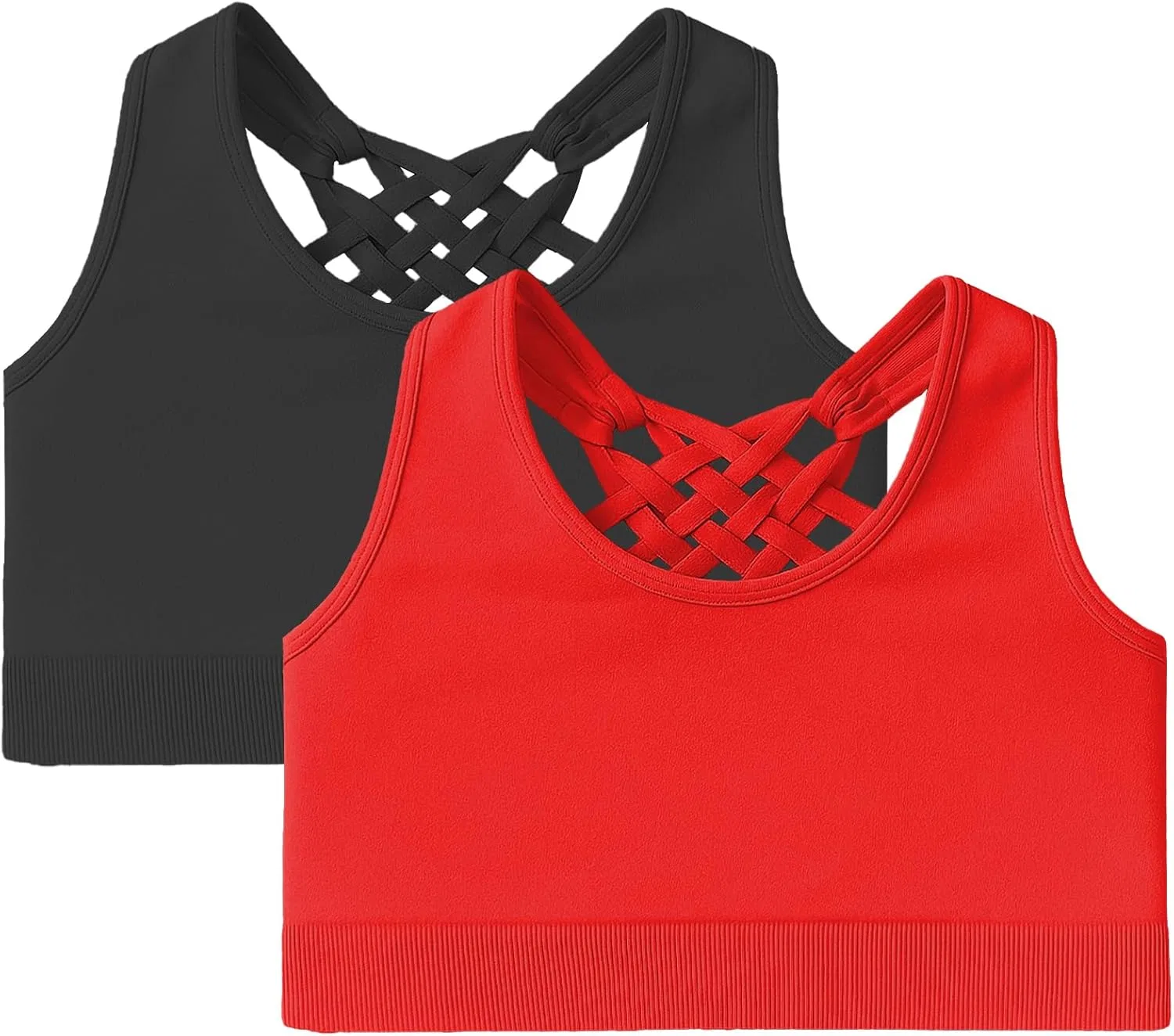 Спортивный топ Kurve для девочек, Black/Red Set