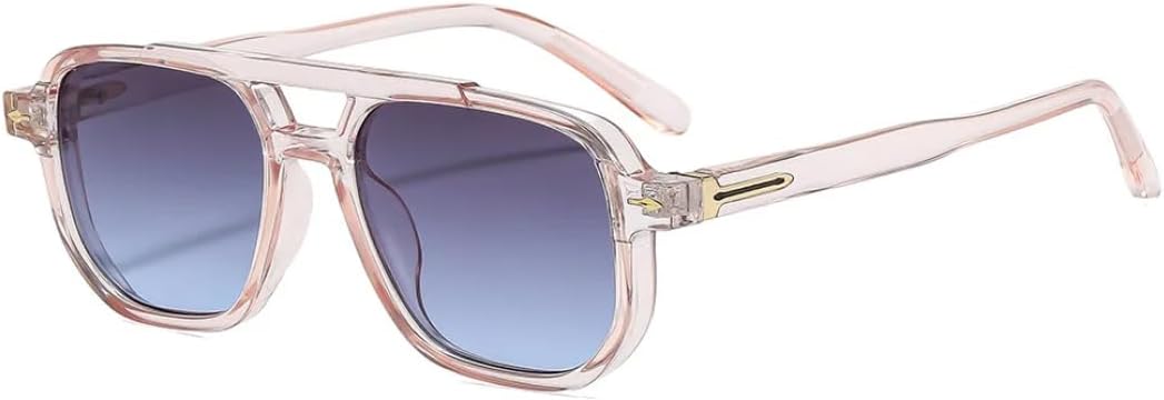 

Женские винтажные солнцезащитные очки, модные, с прозрачными градиентными линзами, защита от УФ-излучения UV400; мужские очки с заклепками, в стиле панк-ретро VFDHN, 6090-c8