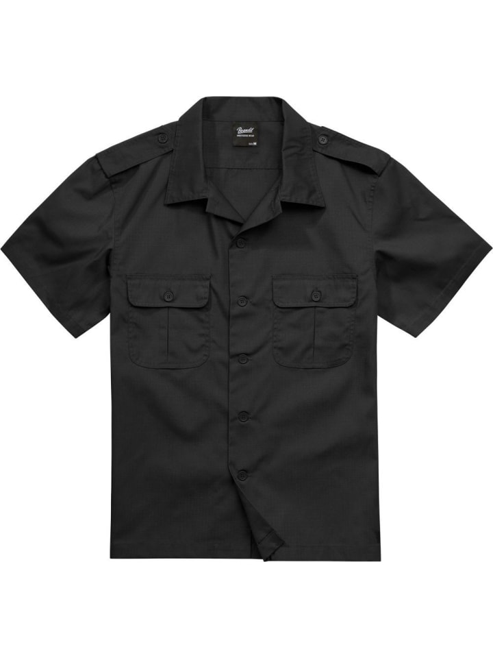 

Рубашка US Ripstop Shirt Short Sleeve Brandit, черный