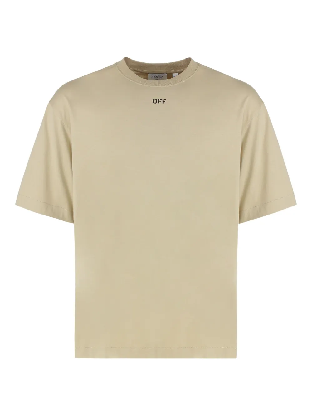 

Хлопковая футболка OFF-WHITE, нейтральный