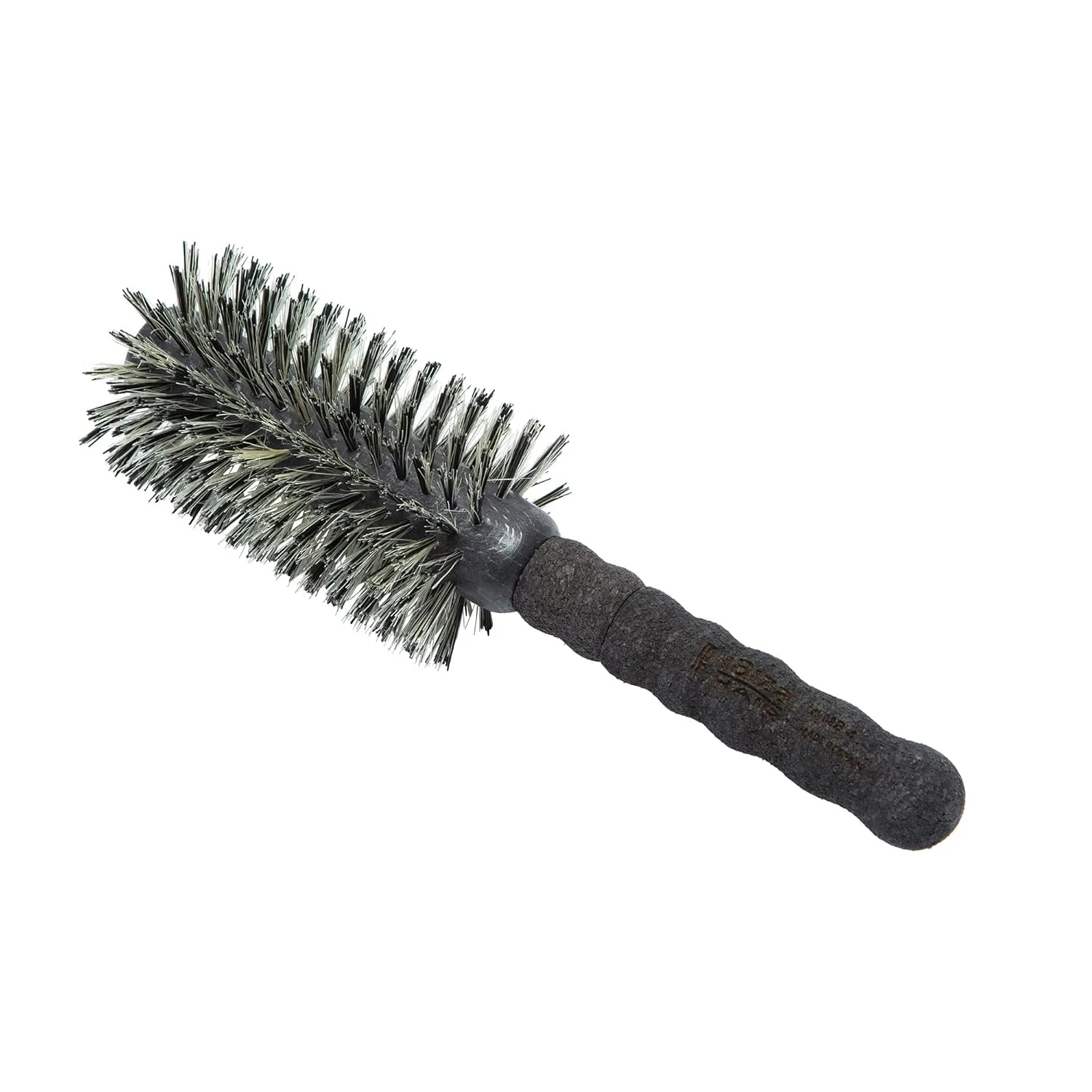 Круглая щетка Ibiza Hair из щетины кабана (серия MB) с усиленной щетиной из кабана и нейлона и пробковой ручкой для больших прядей, тугих локонов или мягких волн, добавляет текстуру и блеск для всех типов волос MB4, 65 мм, Black — фото 3
