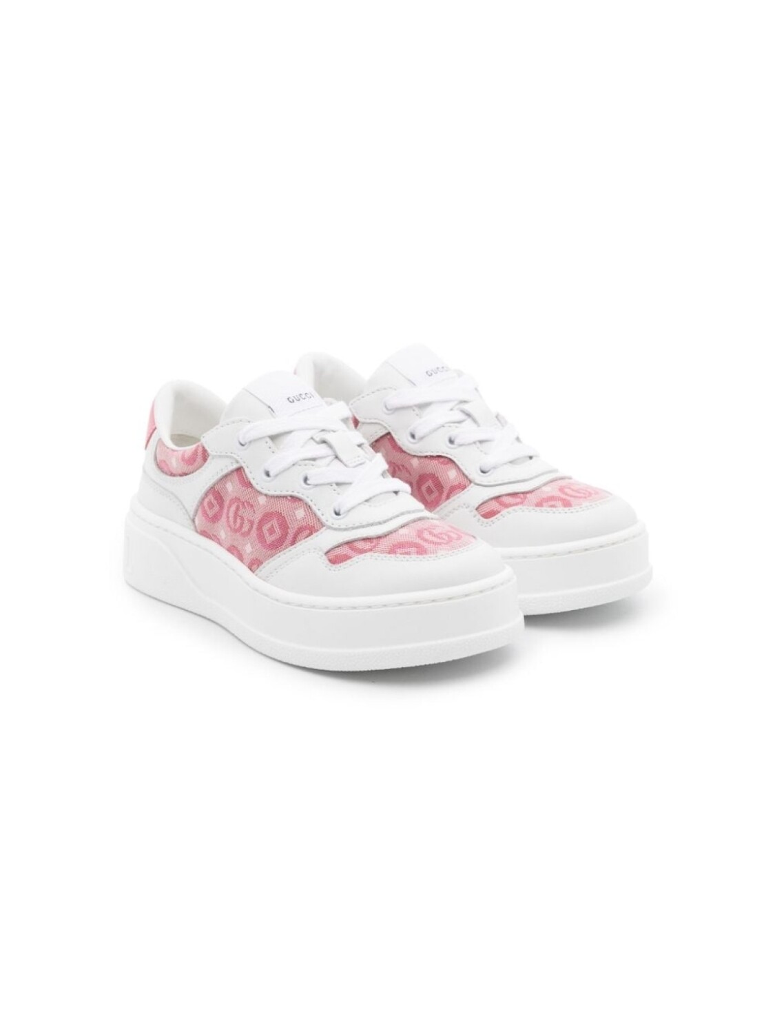 

Gucci Kids кроссовки с логотипом Interlocking G, белый