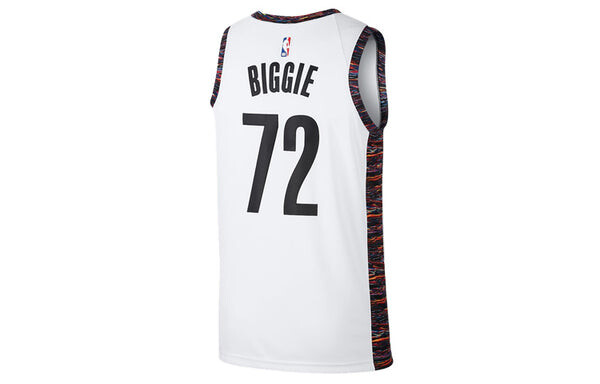 Майка Nike NBA Casual Sports Basketball Jersey SW Fan Edition Jeresy Biggie Nets City Edition Brooklyn Nets 7 2 White, белый — фото 2