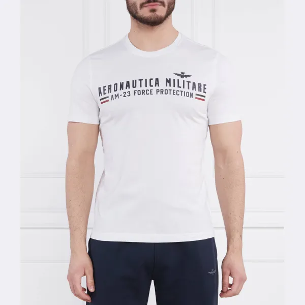 

Футболка стандартного кроя Aeronautica Militare, белый