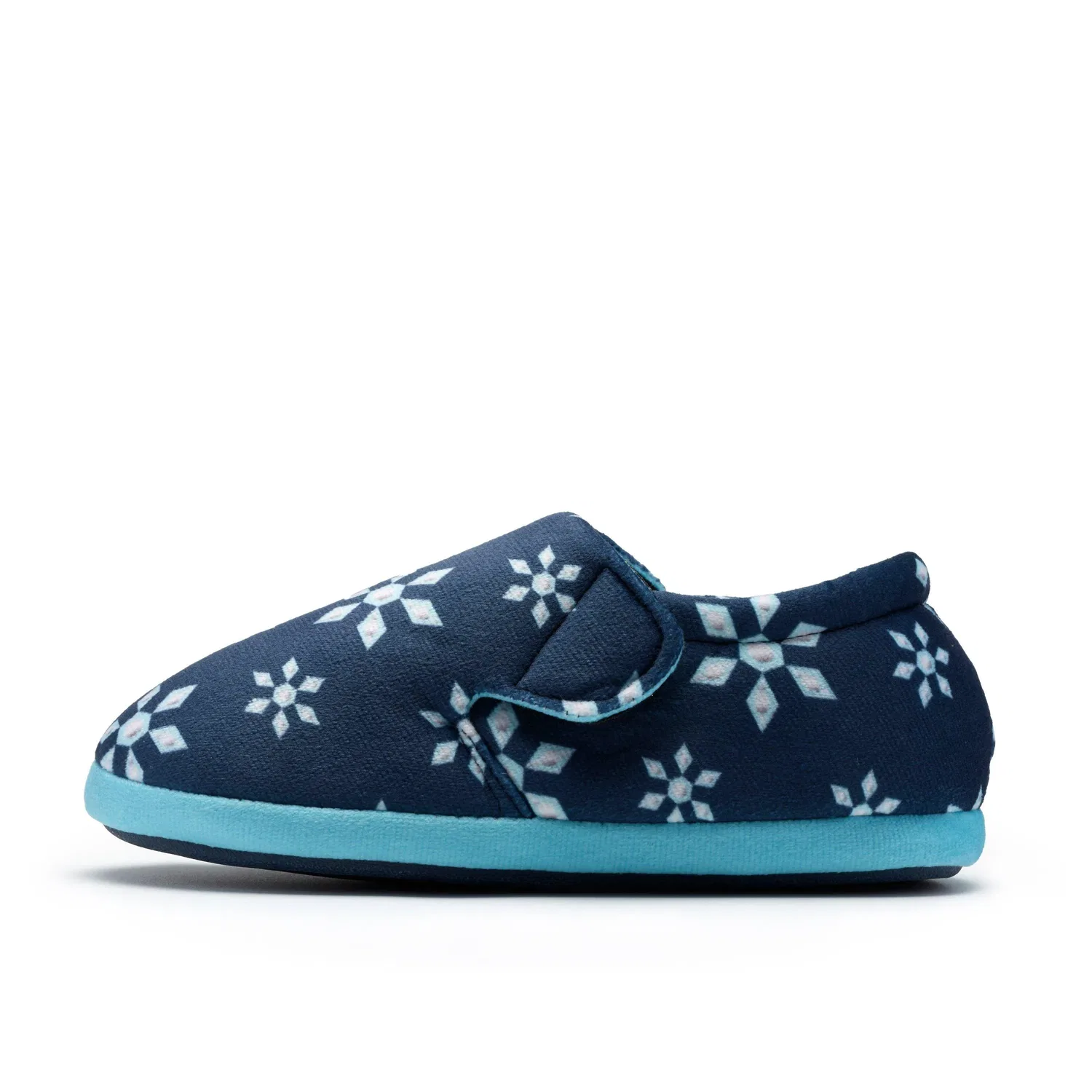 Тапочки детские с узором снежинки Clarks, синий — фото 2