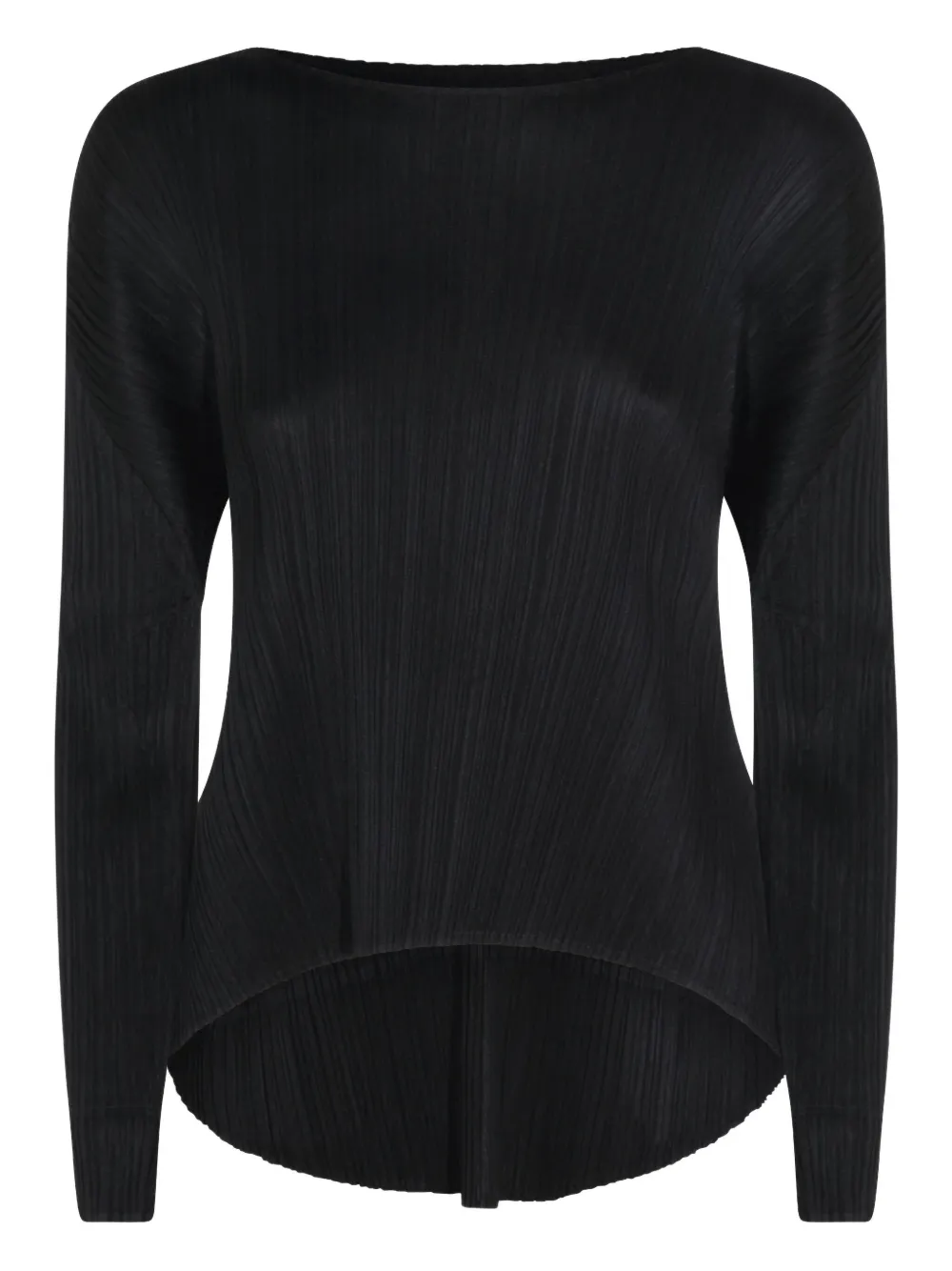 

Плиссированный топ с длинными рукавами Pleats Please Issey Miyake, черный