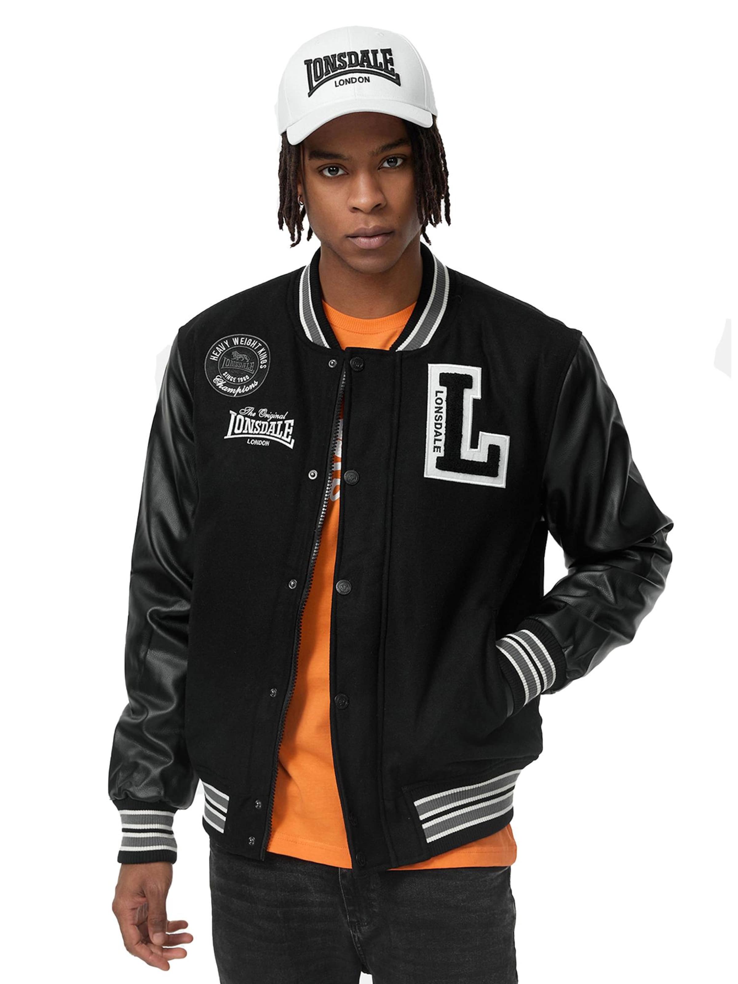 

LONSDALE Куртка межсезонная 'Ocford' черная