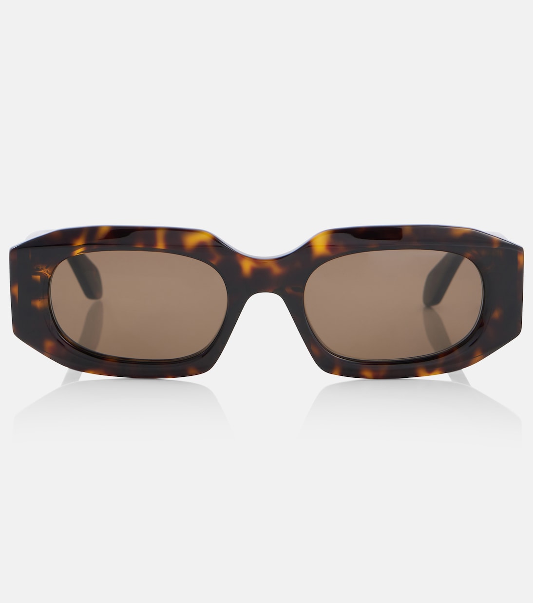 

Прямоугольные солнцезащитные очки Alaïa, Havana-Havana-Brown