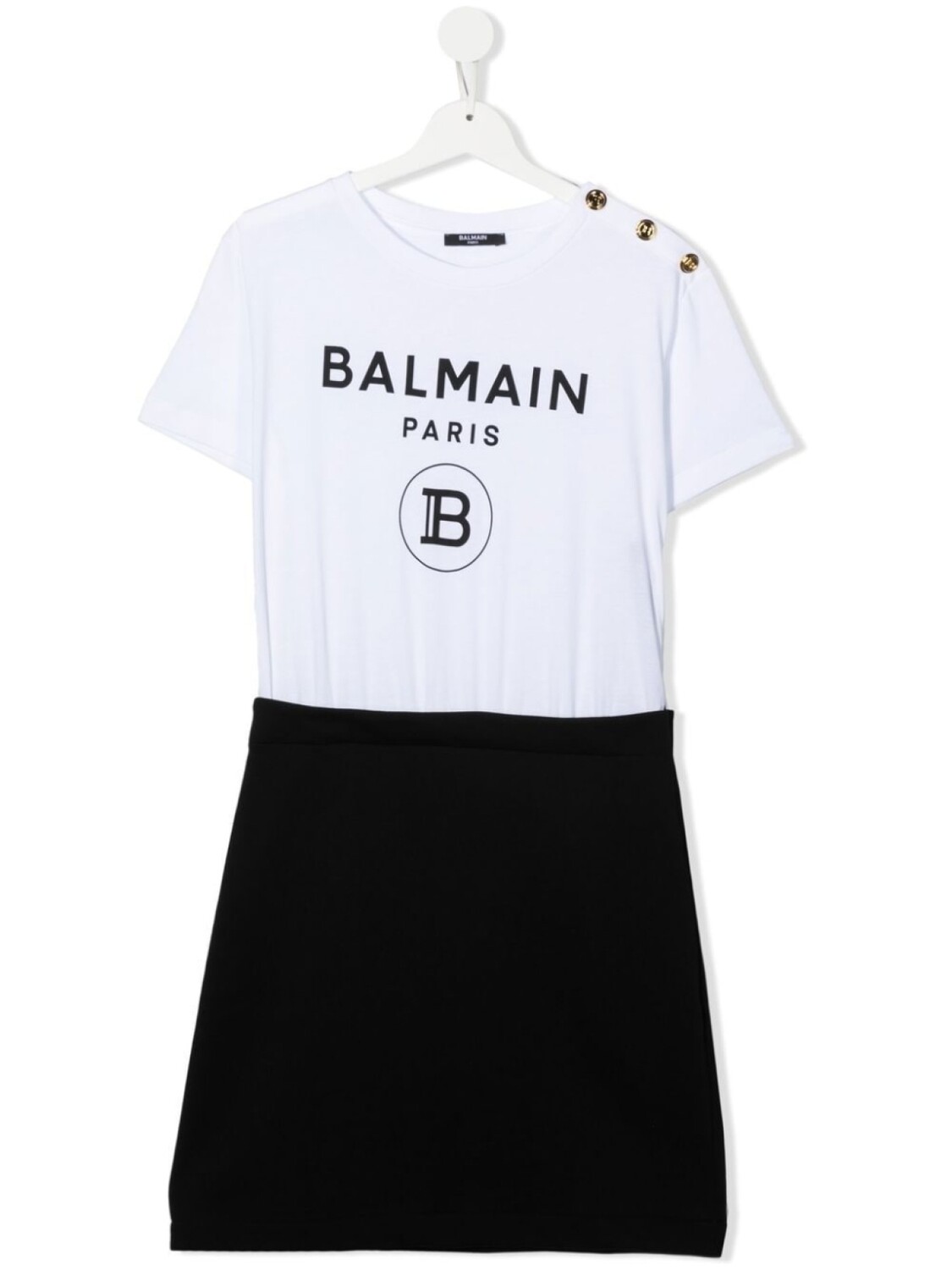 

Платье с логотипом Balmain Kids, белый
